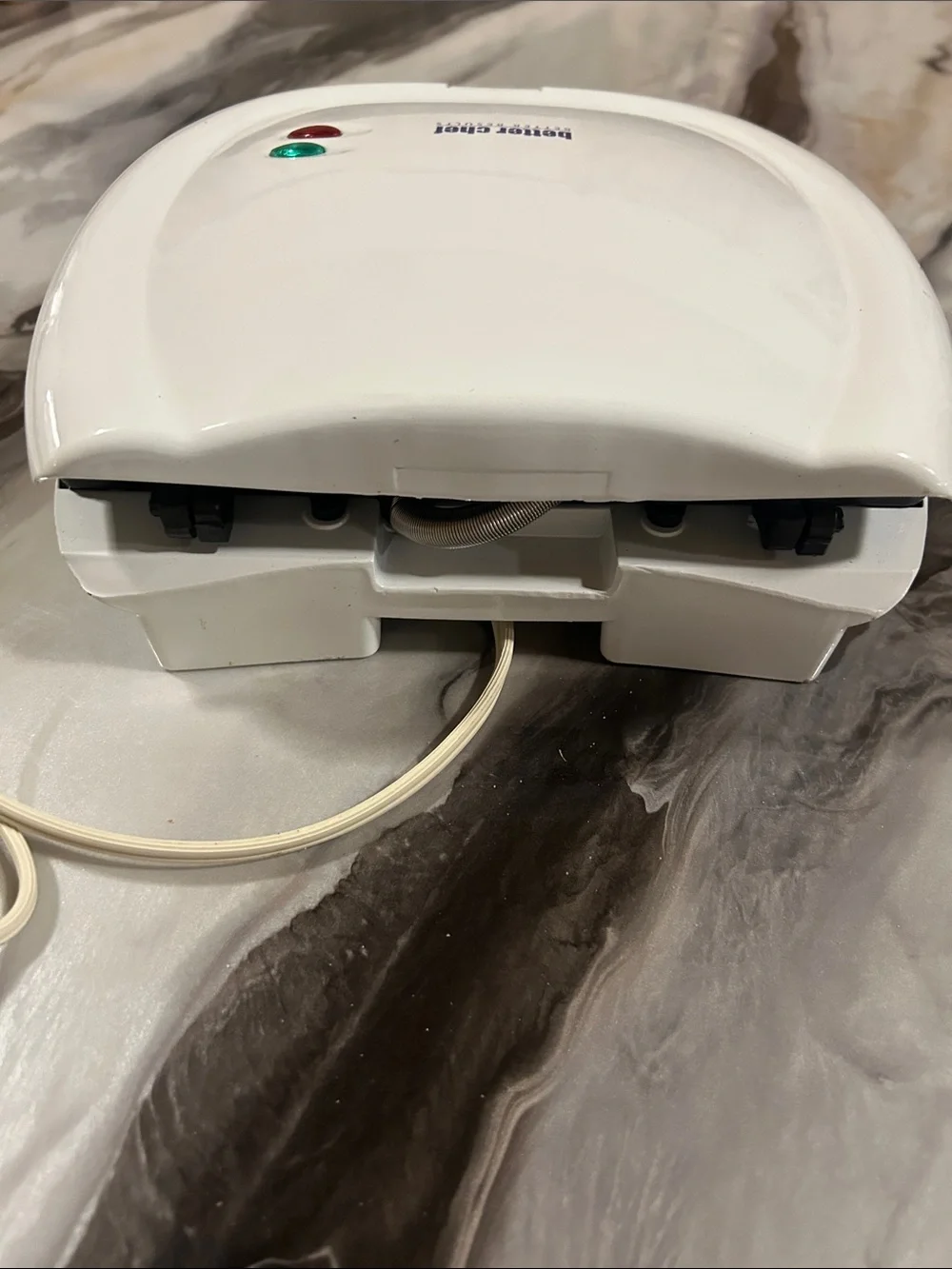 White Electric Waffle Maker - Classic Square Nonstick Plates